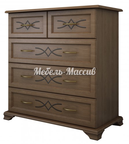 Комод Лира 5 ящиков из массива Ш-90см, В-100см,Г-45см