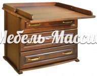 Комод серии Омега модель №6 с откидной столешницей из массива Ш-100см,В-80+8см,Г-45см