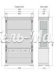 Буфет Верди - 002 из массива Ш-120см, В-200см,Г-45см