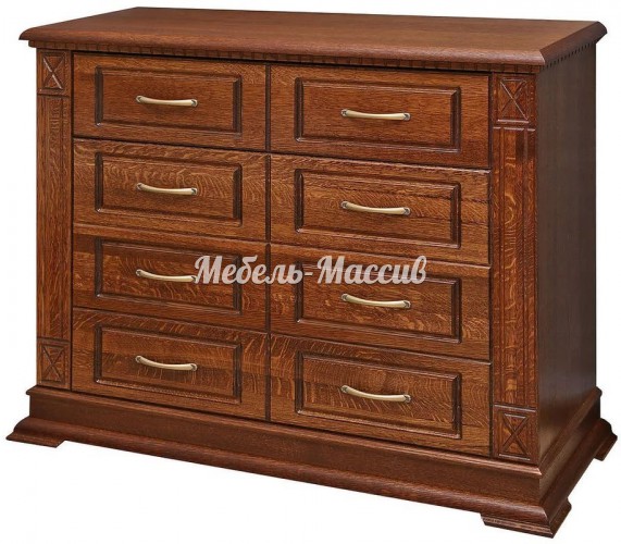 Комод Верди - 400.4 (4 ящика) из массива Ш-120см,В-100см,Г-45см
