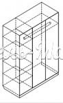 Шкаф - купе Сатори из массива Ш-120см,В-190см,Г-60см