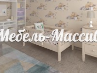 Кровать детская Уно из массива дерева