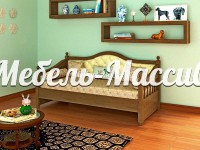 Кровать Милана из массива дерева