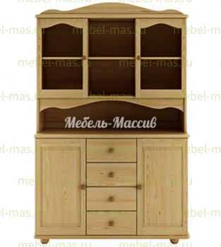 Буфет Витязь модель№4 из массива Ш-130см,В-190см,Г-50см
