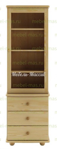 Книжный шкаф Витязь модель№11 из массива Ш-60см,В-190см,Г-30/40см