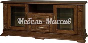 ТВ тумба Верди - 316. 120ширина (со стеклами) из массива Ш-120см, В-60см,Г-45см