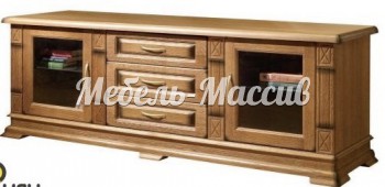 ТВ тумба Верди - 318. 150ширина (со стеклами) из массива Ш-150см, В-60см,Г-45см