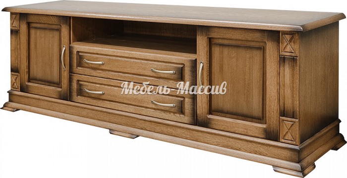ТВ тумба Верди - 319. 180ширина (филенка) из массива Ш-180см, В-60см,Г-45см