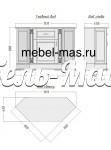 Тумба Верди угловая - 206 из массива дерева Ш-80*80см,В-80см,Г-45см