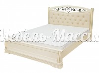 Кровать Сиена с ковкой из массива дерева