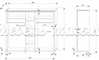 Шкаф Рауна 260 из массива Ш-260см,В-220см,Г-60см