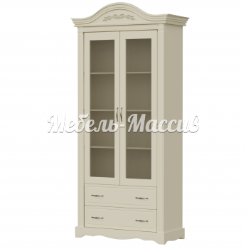 Шкаф Паола книжный с 2 ящиками из массива Ш-100см,В-220см,Г-45см