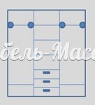 Шкаф Верона 3-х створчатый модель №2 из массива Ш-150см,В-220см,Г-60см